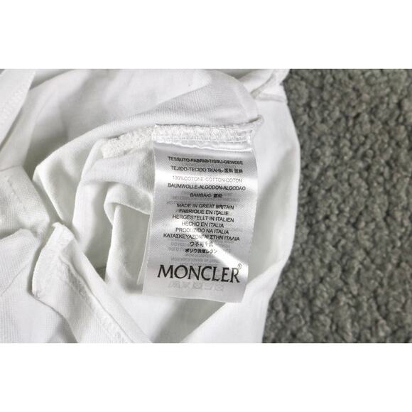 Moncler Polo Shirt Infant 18M White Black Red Pipping Short Sleeve - Picture 4 of 8